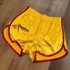 Vtg Velva Sheen Shorts Athletic Gym Running Shiny Wet Look 60s 70s Usa Men Small