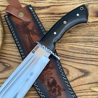 18  Hand Forged Hunting Crocodile Dundee High Polish Survival Bowie Knife sheath