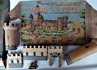 Miniature Playset Knights   Castle Vintage Parts   Box Lid Marx 1960s Aspictured