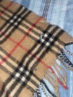 Burberry 100  Cashmere Haymarket Check Plaid Scarf London - Holes See Photos