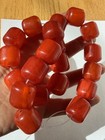 Rare Beautiful Vintage antique Cherry Amber Beads 20 Huge Beads