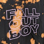Fall Out Boy Graphic Logo T-shirt Black Bleach Splatter Rock   Pop Original