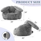 Bean Bag Chair For Adults Teens Giant Fluffy Plush Bean Bag Sofa With Filler 