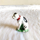 1930s Vintage Porcelain Angry Dog Figurine Figure Statue Japan Decorative C255