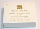 Vintage Estee Lauder Pressed Powder Compact America The Beautiful 2002 Flag Gold