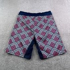 Hypnotik Shorts Mens Large Blue Red Geometric Bjj Mma Grappling Training Gym