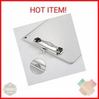 Metal Clipboard  Aluminum Look Document Holder  Stainless Steel Hangable Low Pro