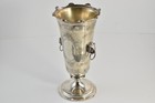 Coin Silver Gorham Birmingham Lion Door Knocker Vase  20