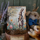 Primitive Antique Vintage Folk Style Easter Bunny Rabbit Inn Tavern 1778 Sign