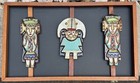 Vintage Mcm Figural Ceramic Tile Wall Hanging Mid Century Modern Art 60s 70s
