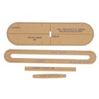 4pcs Short Wallet Making Template Diy Tool Key Case Leather Craft Pattern