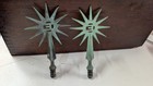 Electra 11 Point Lightning Rod Finial Topper  7 Inch Pair