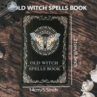 Vintage Witch Spells Book  Black   Golden With Butterfly Motif  Birthday Gift