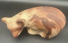 Vtg Made In Colorado Art Pottery Brown Mottled Bear Figurine