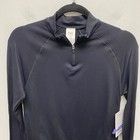 Athleta Girl Black Long Sleeve Raglan Seamless Stretch Power Up Half Zip Top Xxl