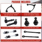 10pc Front Upper Control Arms Tie Rods For Chevy Gmc Silverado Sierra 1500 Tahoe