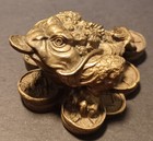 Vintage Chinese Brass Money Frog 1 1 8 