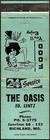 Route 66 Vintage   The Oasis   Matchcover Richland  Mo Missouri Roadside Service
