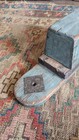 Best Antique Early Primitive Wood Metal Flax Hatchel Old Blue Paint 18 
