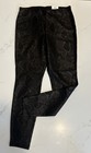 Womens Inc Skinny Leg Snake Print Ponte Knit Pull On Black Leggings Pants Size 8