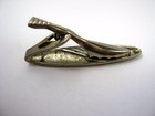 Vintage Tie Bar Clip  Silver Tone Smooth Grooves Design