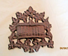 Ornate Cast Iron Wall Match Safe Basket Matchstock Holder 6 5 h X 5 5 w X 1 d