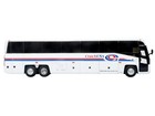Mci D4520 Commuter Coach Bus  coach Usa  White With Blue And Red Stripes 1 87