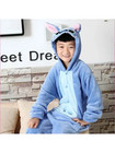 Lilo And Stitch Disney Girls Pajamas Size 4-12 One Piece Union Suit Hood Costume