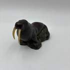 Vtg Walrus On Rock Figurine Resin Statue Figure Boma Canada Small Rare