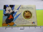 Mickey Mouse Disney Millennium Commemorating 2000 999 Silver Coin Case Coa M-58