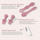 O doe 11-piece Bpa-free Silicone Baby Feeding Set   rose  V1 