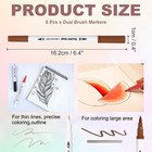 6pack Dual Brush Markers  Brown Watercolor Fine And Brush Tips Pens