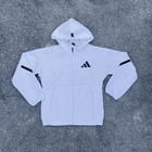 Adidas Z n e  Full-zip Kids Youth Size Xs 7-8 Y o Hoodie Track Jacket White  147