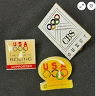 Vintage Cbs Olympic Lapel Pin Lot 1994 Lillehammer Winter Games 2008 Beijing Usa