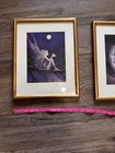 D  Delara Fairy Celestial Art Prints Set Of 2 Fantasy Theme Gold Frames 12x15