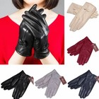 Women s Ladies  Lambskin Leather Gloves Winter Warm Driving Soft Lining