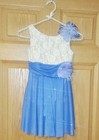 Sz 7 Unique Girls Dance Costume Ballet Recital Dress Blue Tutu Flower Leotard