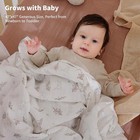 4 Pack Muslin Swaddle Blankets Newborn Receiving Blankets Soft 47x47 Inch Leaves