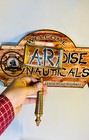 Antique Brass Vintage Nautical Rectangular Magnifier Glass Reading Magnifying