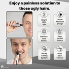 Water Resistant Nose Eyebrow Trimmer   Ear Hair Remover Beard Shaving Clipper