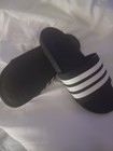 Adidas Men s Size 9 Adjustable Slide Sandals Black-and-white