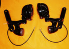 Harley Fog  Turn Signals Led 4 5  1996-2023 Fl Models Gloss Black Power Coated