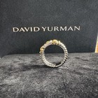David Yurman Petite Helena Wrap Three Row Ring 925 With 18k Gold Diamonds Sz 8