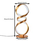  Gold Table Lamp Set Of 2 led Touch Dimmable Spiral Desk Lamp 16 Inch Metal 