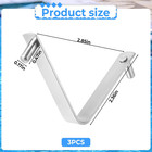 3 Pcs Pool Pole Clips  Stainless Steel V Clips Pool Brush Clip Pool Hooks For Po