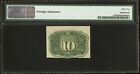 1863 Second Issue 10 Cents Fractional Currency Note Fr  1244 Civil War Pmg Unc62
