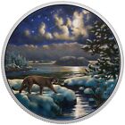 2017 Canada  30 Animals In The Moonlight  Cougar - Pure Silver Coin