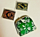Miniature Dollhouse Decor Lot 2 Books  1 Seat Cushion Vintage New Good Looking 