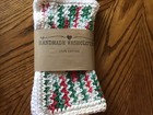 Handmade Set Of 2 Crochet Cotton Dish Cloths Or Wash Cloths 8 5x8 5 Inches  new 