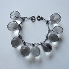 Vintage Rock Quartz Orbs Sterling Silver Bracelet